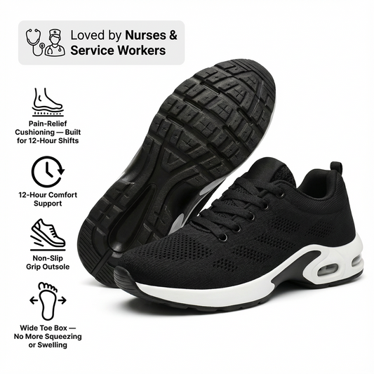 12-Hour Shift Shoes for Heel & Plantar Fasciitis Relief (Unisex)