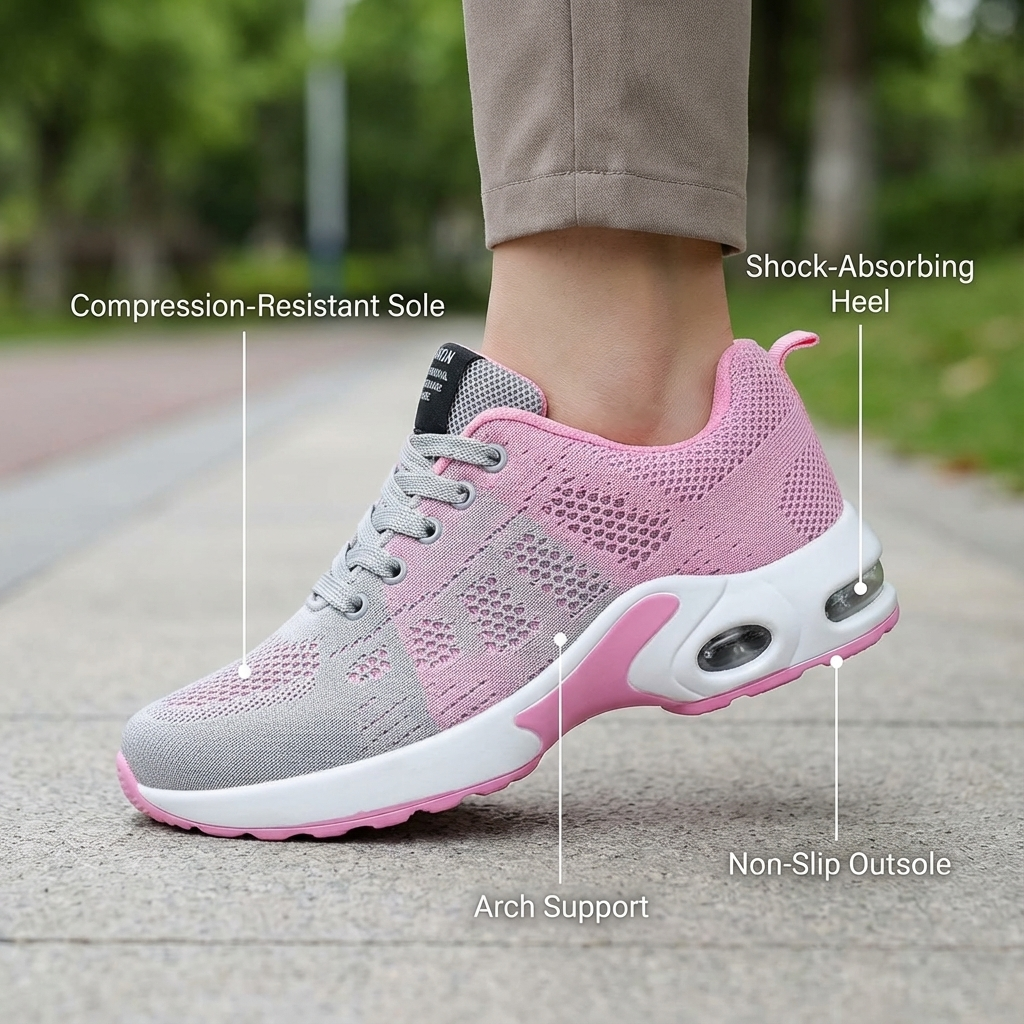 12-Hour Shift Shoes for Heel & Plantar Fasciitis Relief (Unisex)