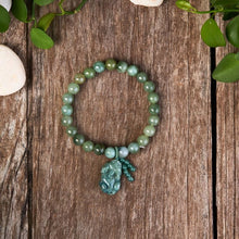 Grünes Jade Armband mit Pixiu - Für Wohlstand & Ruhe