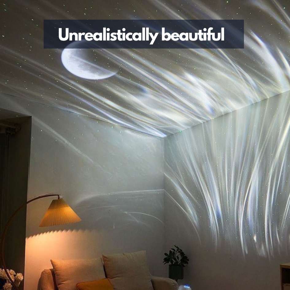 Lumitero Nordic Lamp LED Starry Projection Built-in Bluetooth Speaker and Remote Multi-Color Night Lamp