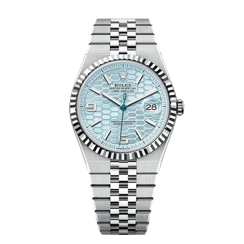 Platinum Ice Blue Dial Wristwatch
