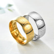 Buddhistische Herz Sutra Ringe - Titan Stahl