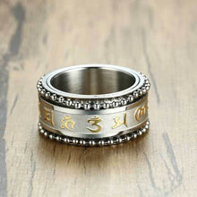 Buddhistischer Mantra Ring Sorgen Fidget Ring - gegen Angst