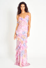 Fiorella – Floral Ruffle Backless Maxi Dress