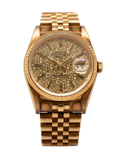 Date just Yellow Gold Men's Watch