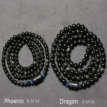 Drachen und Phoenix Obsidian Wickelarmband - Ehrlichkeit & Unendliche Liebe