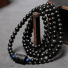 Drachen und Phoenix Obsidian Wickelarmband - Ehrlichkeit & Unendliche Liebe