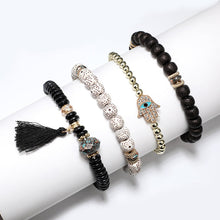 Hamsa Hand Böses Auge Boho Armband Set - Schutz gegen Bösen Blick