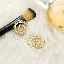 Spiralförmige Hippie Ohrringe - Große Statement Ohrringe