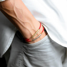 Rotes Tibet Armband Buddhistisch - kräftiger Glücksbringer