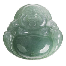 Jade-Kette mit lachendem Buddha - Für Zufriedenheit