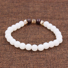 Naturweißes Chalcedon Armband - Für Positivität