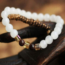 Naturweißes Chalcedon Armband - Für Positivität