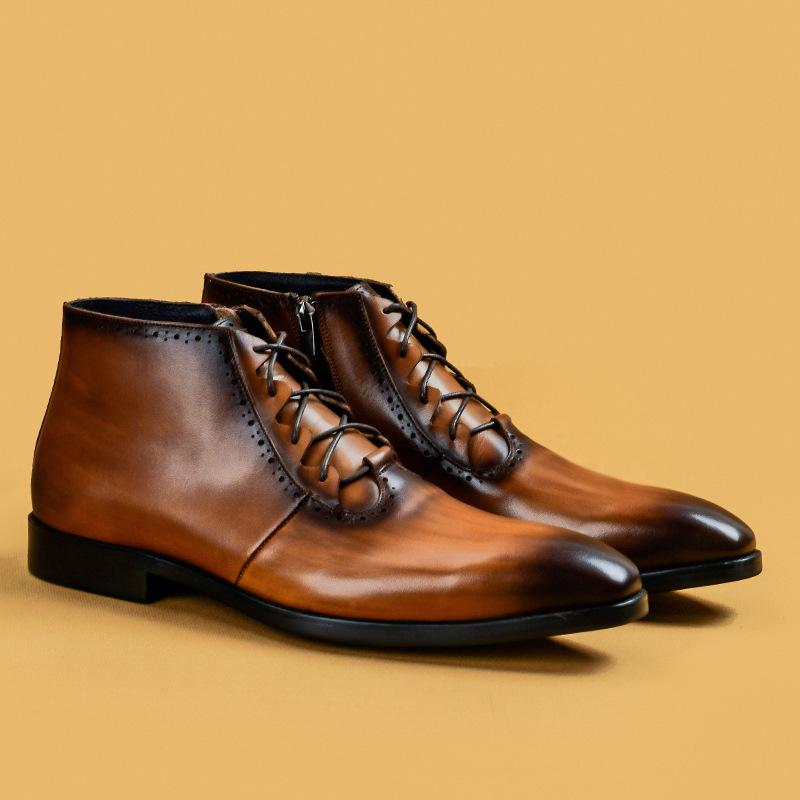 Handmade leather boots