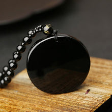 Obsidian Lord Ganesha Anhänger Hindu Kette - Halskette für Erfolg