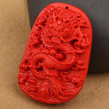 Roter Zinnober Drachen Halskette - Glück & Wohlstand