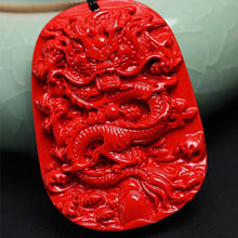 Roter Zinnober Drachen Halskette - Glück & Wohlstand