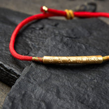 Rotes Tibet Armband Buddhistisch - kräftiger Glücksbringer