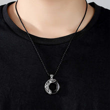 Drachen und Phönix Paar Halskette - Obsidian & Opal Anhänger zum Schutz