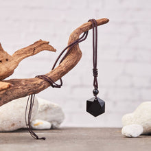 Schwarzer Obsidian Talisman - Halskette für Schutz