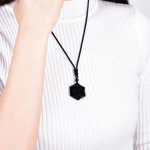 Schwarzer Obsidian Talisman - Halskette für Schutz