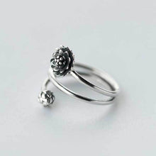 Silberner Lotus Ring