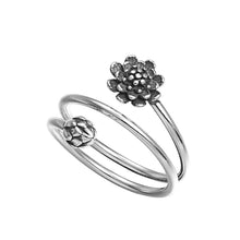Silberner Lotus Ring