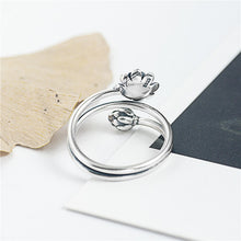 Silberner Lotus Ring