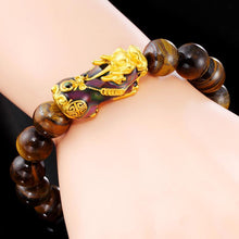 Tigerauge Pixiu Armband - Für Wohlstand