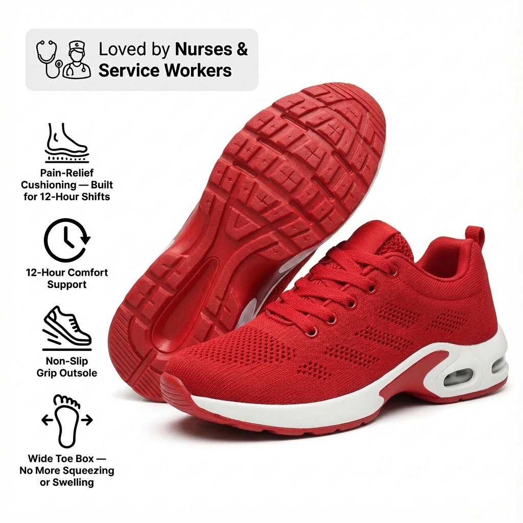 12-Hour Shift Shoes for Heel & Plantar Fasciitis Relief (Unisex)