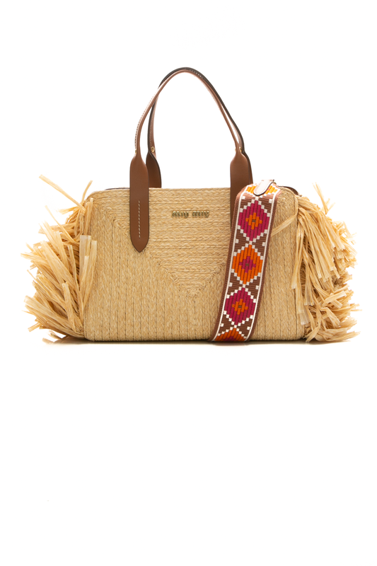 Straw Fringe Shoulder Bag